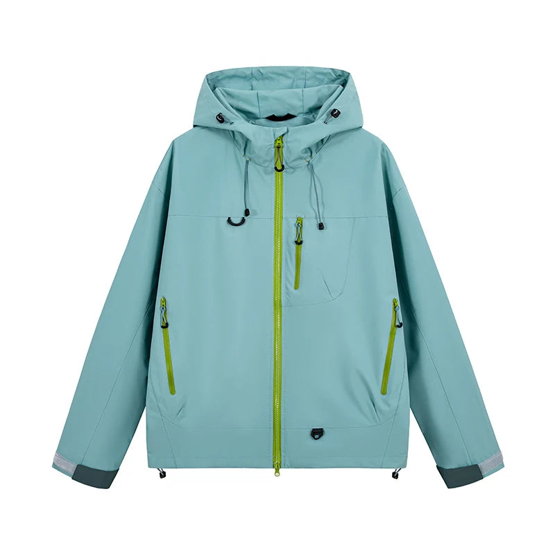 Waterproof Hooded Hiking Jacket – Unisex Outdoor Windbreaker