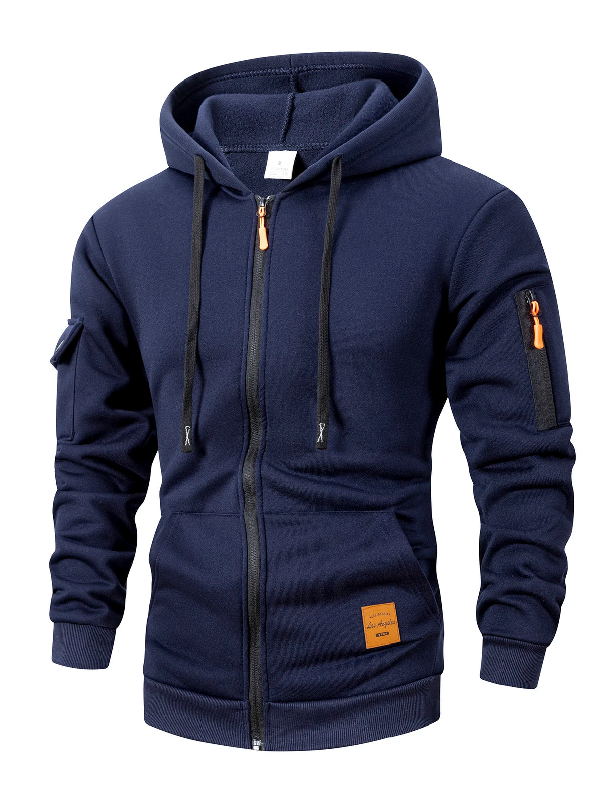 Men's Zip-Up Hoodie Jacket – Slim Fit Sweatshirt with Pockets