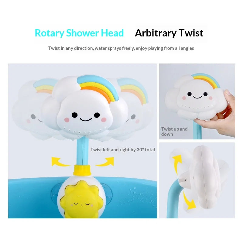 Baby Bath Toy Cloud Shower Sprinkler – Water Spray Faucet for Kids