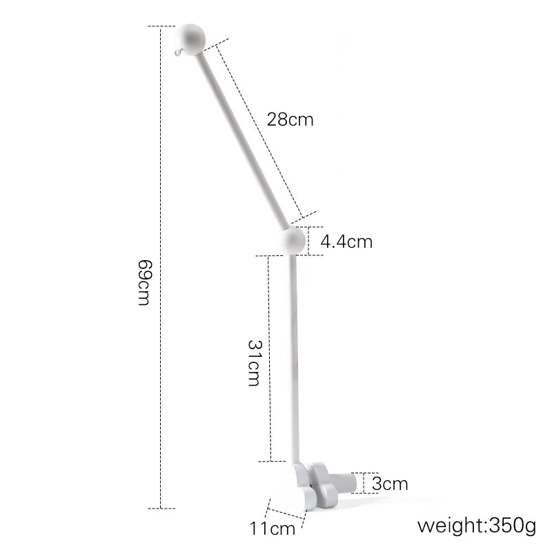 Baby Crib Mobile Music Box – Rotating Arm with Hanging Rattles & Soothing Melodies