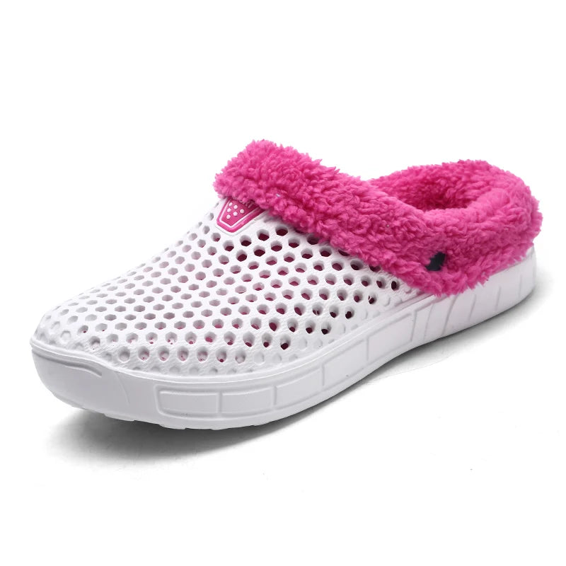 Fleece-Lined Clogs – Warm Unisex Winter Slip-On Shoes