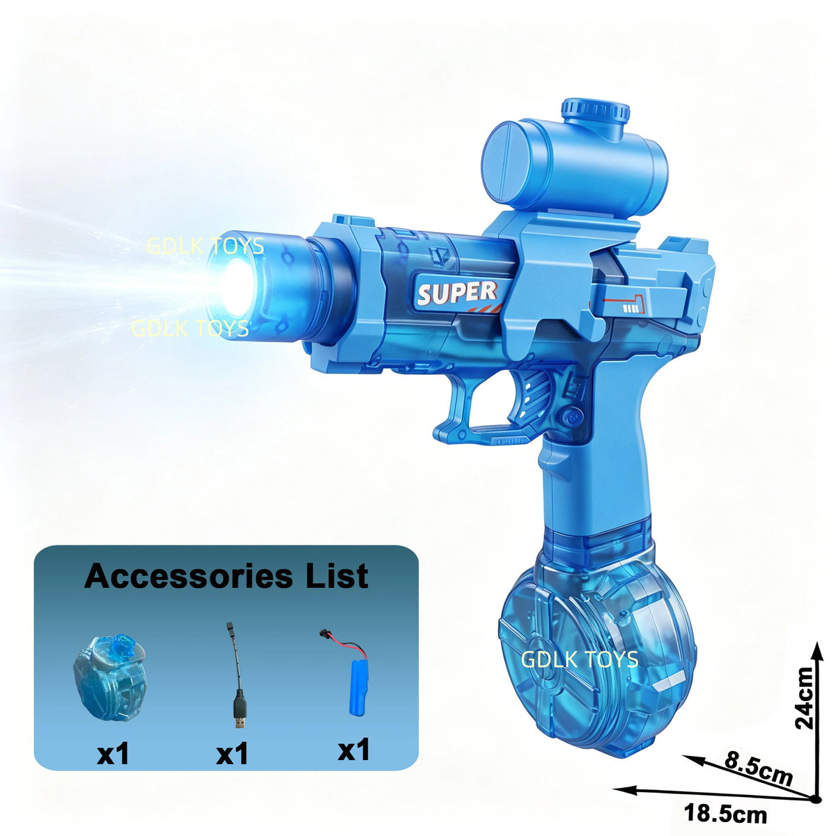 Electric Water Gun Toy for Kids – Automatic Squirt Pistol for Summer Pool Play