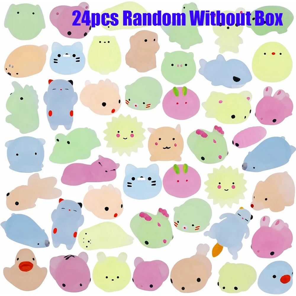Mochi Squishy Toys Kawaii Animals Glow in the Dark Party Favors