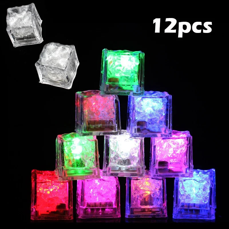 LED Light-Up Ice Cubes – Colorful Glowing Party Drink Cubes