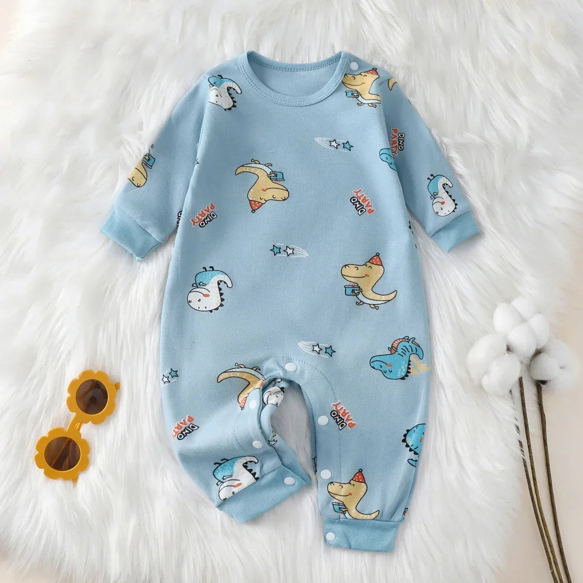 Baby Romper Long Sleeve 100% Cotton – Newborn to 18M