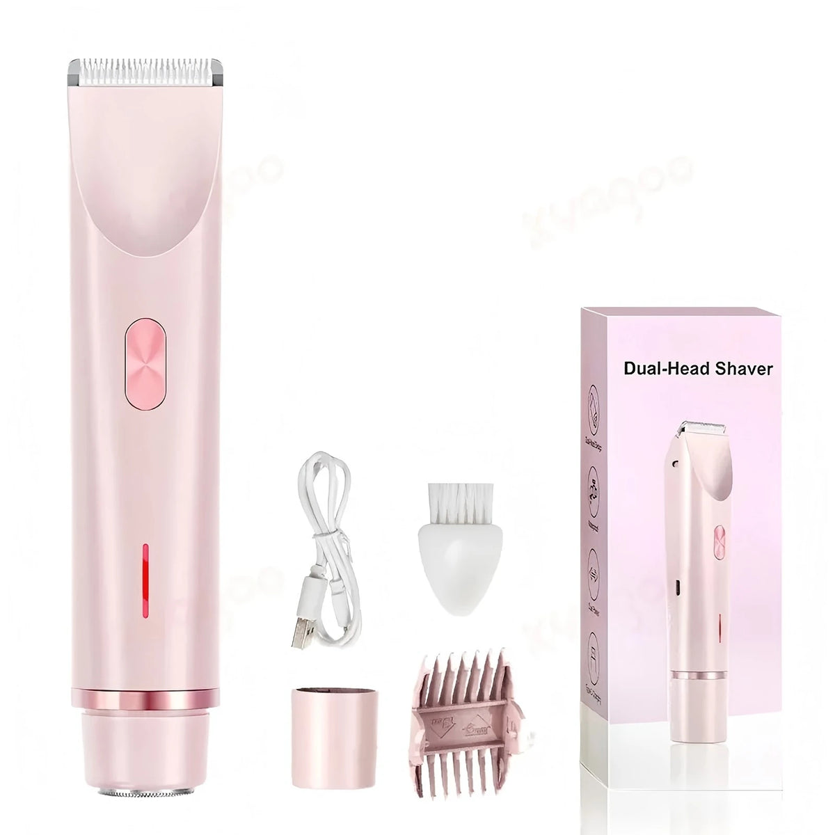2-in-1 Women's Electric Razor & Bikini Trimmer – Face, Body & Leg Hair Removal