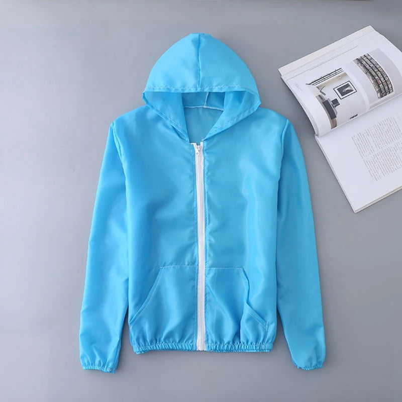 UV Protection Sun Jacket Lightweight Hooded Windbreaker