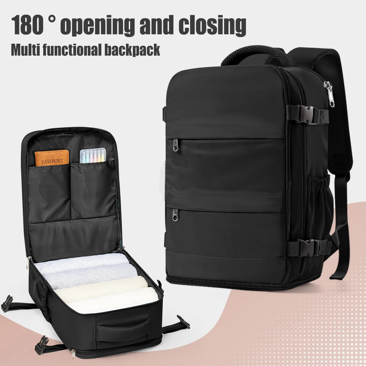 Cabin Backpack 40x20x25 – Ryanair Approved Travel Bag for Men & Women