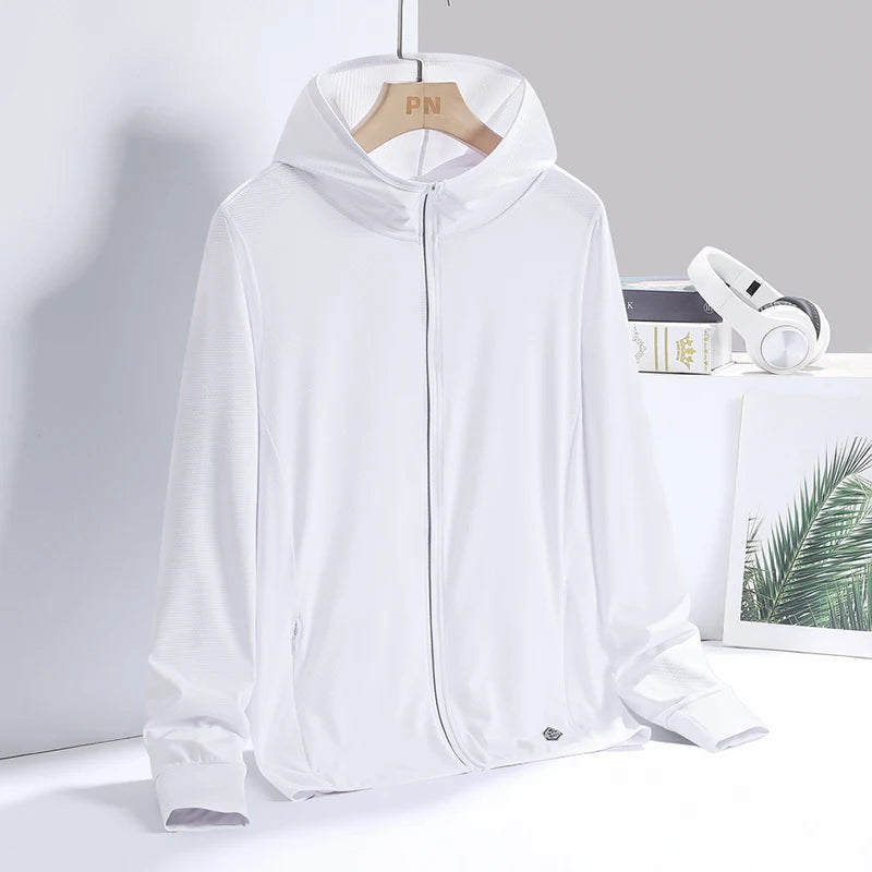 UPF 50+ Sun Protection Hoodie Jacket – Unisex Lightweight Outdoor