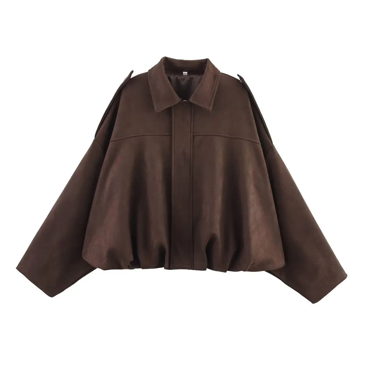 Women's Suede Texture Loose Lapel Jacket