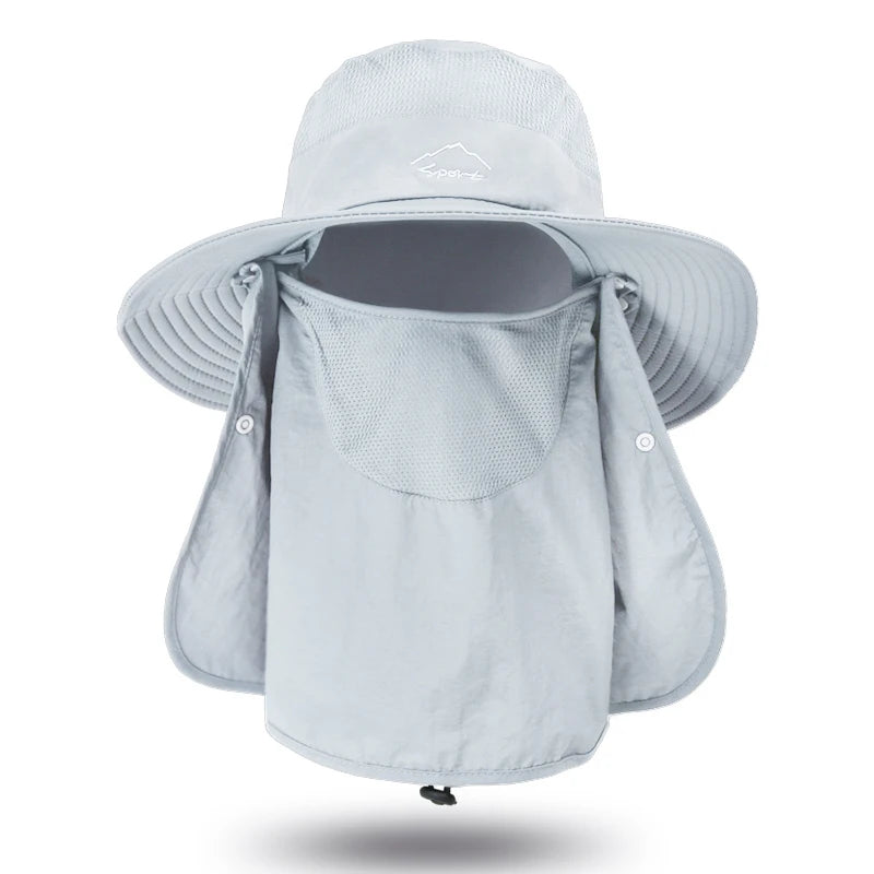 Outdoor Sun Hat with Neck Flap – Wide Brim Fishing Hat