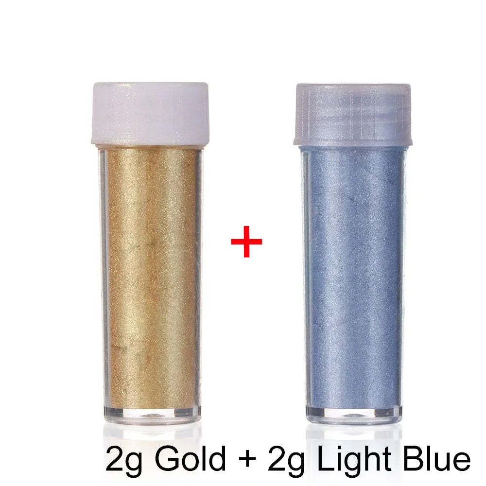 Edible Glitter Powder – Gold & Silver Shimmer Dust for Cake, Macaron & Pastry Decorating