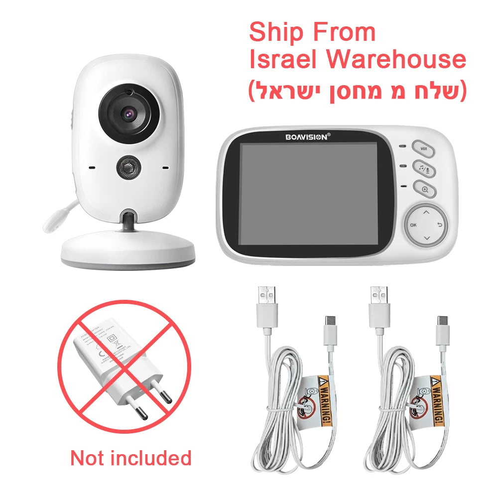 BOAVision VB603 Video Baby Monitor – 3.2" LCD, 2.4GHz Wireless, Night Vision