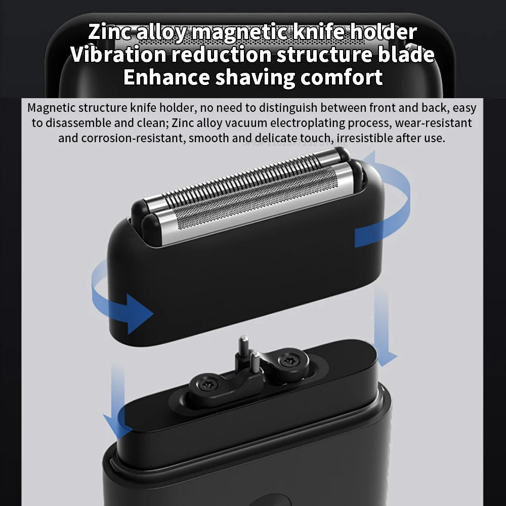 Mijia Electric Shaver – Dual Blade, Waterproof, Portable & Rechargeable