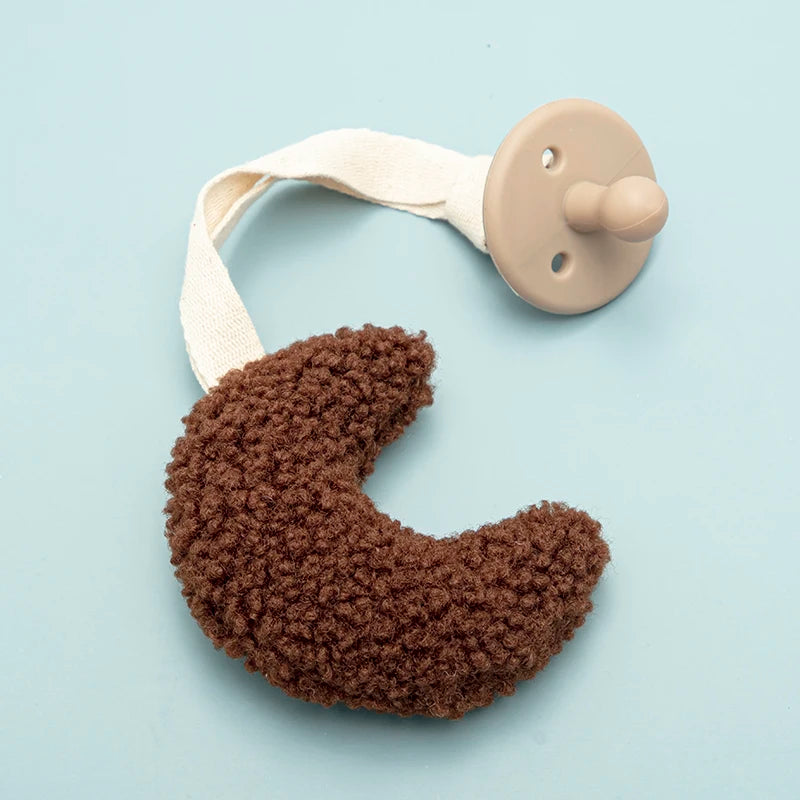 Baby Pacifier Clip – Sherpa Star & Moon Soother Holder