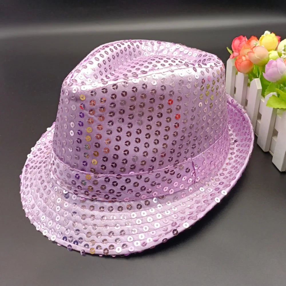 Sequin Jazz Fedora Hat – Shiny Party & Performance Cap