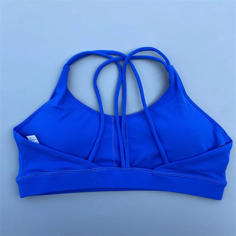 Strappy Cross-Back Sports Bra for Women – Yoga & Gym Top