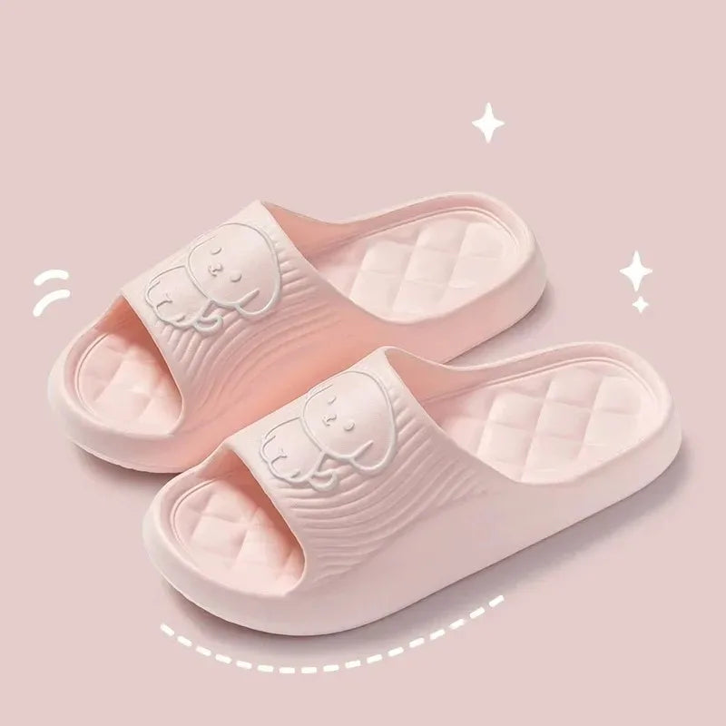 Pillow Slide Slippers – Cute Embossed Non-Slip EVA Indoor Sandals