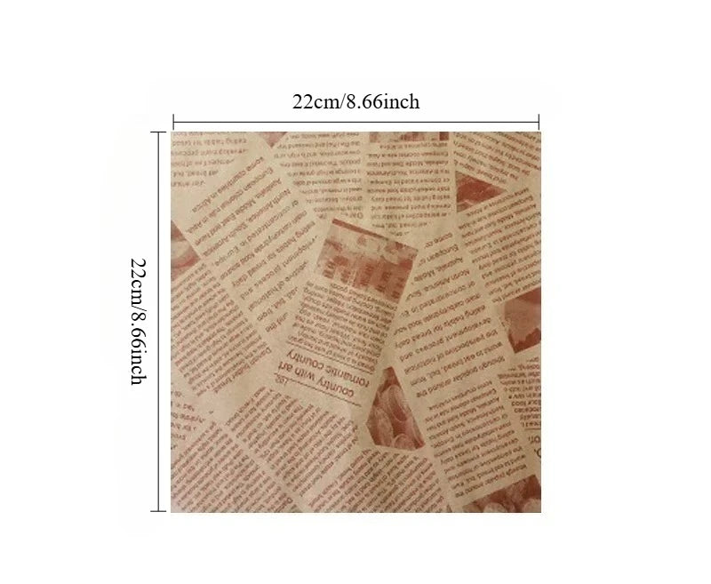 Oil-Proof Food Wrapping Paper – Burger, Sandwich & Fried Food Liner