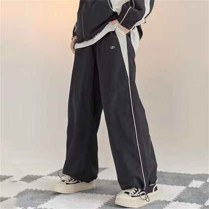 Women's Baggy Cargo Parachute Pants – Wide Leg Streetwear