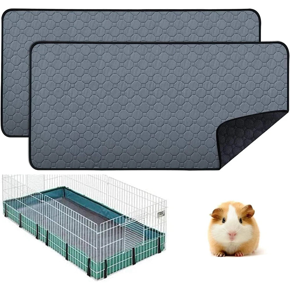 Washable Pet Cage Liner – Reusable Non-Slip Absorbent Mat for Guinea Pigs, Cats & Dogs