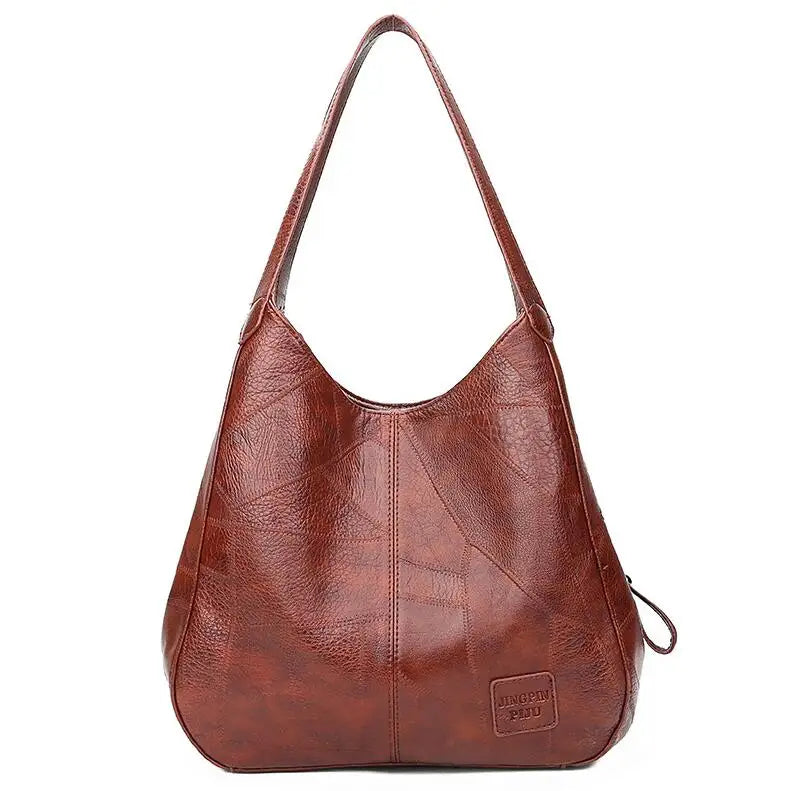 Vintage Leather Tote Bag – Women's Luxury Shoulder Handbag