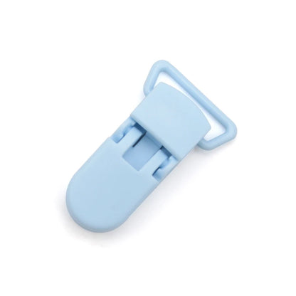 Pacifier Clip Plastic Clasps with Silicone Beads – 10 Pcs, 20mm