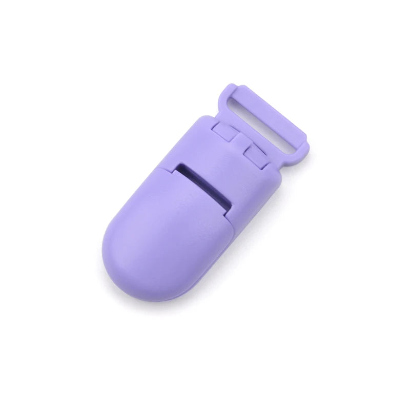 Pacifier Clip Plastic Clasps with Silicone Beads – 10 Pcs, 20mm