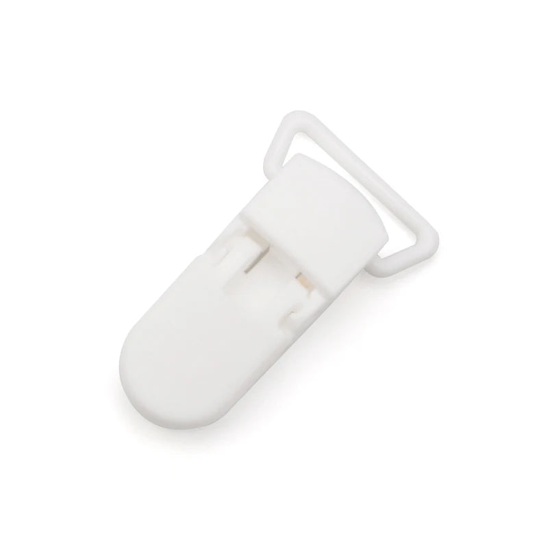Pacifier Clip Plastic Clasps with Silicone Beads – 10 Pcs, 20mm