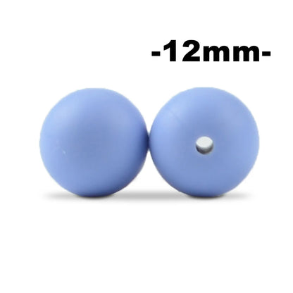Silicone Beads 12mm Round BPA-Free – 100pcs for Teething Necklace & Pacifier Clips