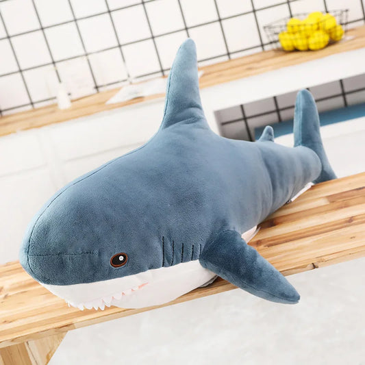 Shark Stuffed Animal Plush Toy – Soft Kawaii Pillow for Kids & Adults