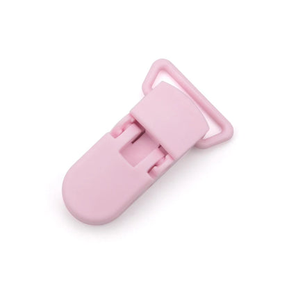 Pacifier Clip Plastic Clasps with Silicone Beads – 10 Pcs, 20mm