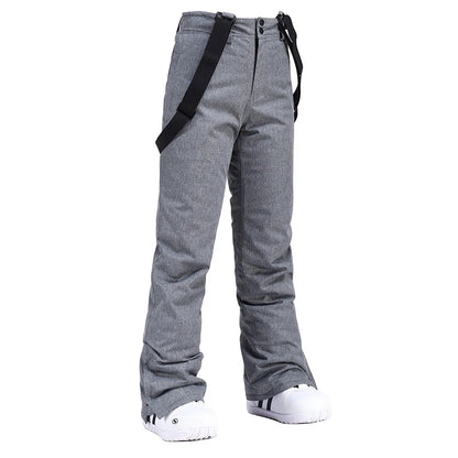 Waterproof Ski Pants with Suspenders – Windproof Snow Trousers