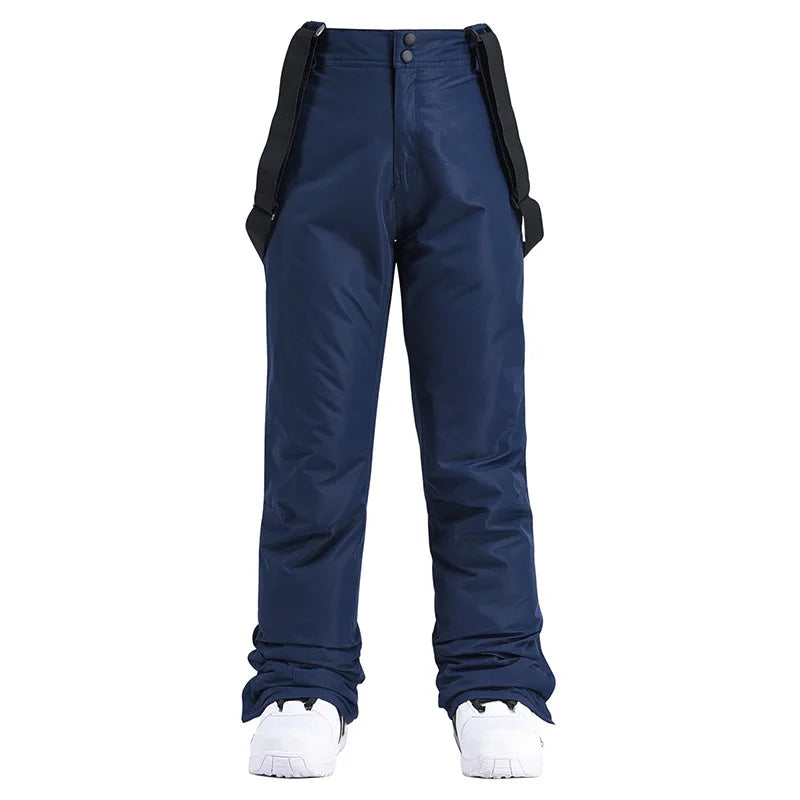 Waterproof Ski Pants with Suspenders – Windproof Snow Trousers