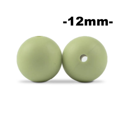 Silicone Beads 12mm Round BPA-Free – 100pcs for Teething Necklace & Pacifier Clips