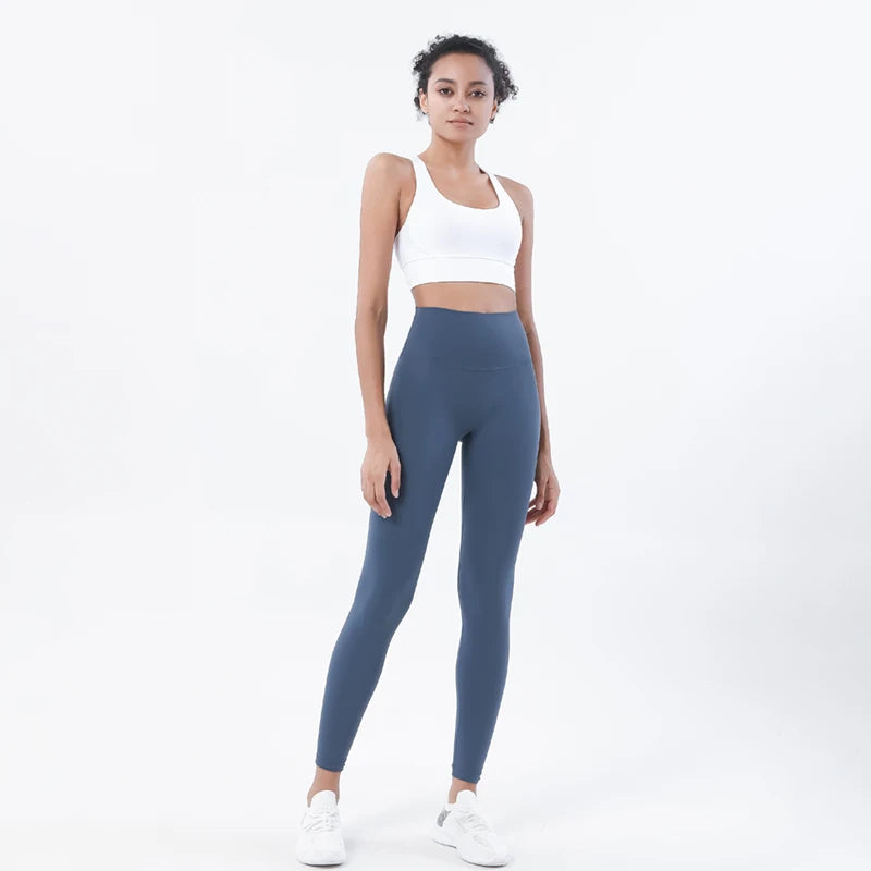 Women's 2-Piece Yoga Set – Nylon Sports Bra & High-Waist Leggings