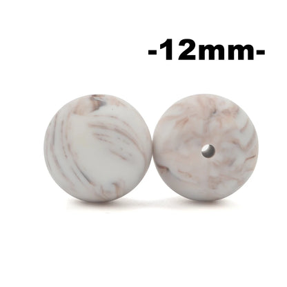 Silicone Beads 12mm Round BPA-Free – 100pcs for Teething Necklace & Pacifier Clips