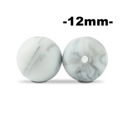 Silicone Beads 12mm Round BPA-Free – 100pcs for Teething Necklace & Pacifier Clips