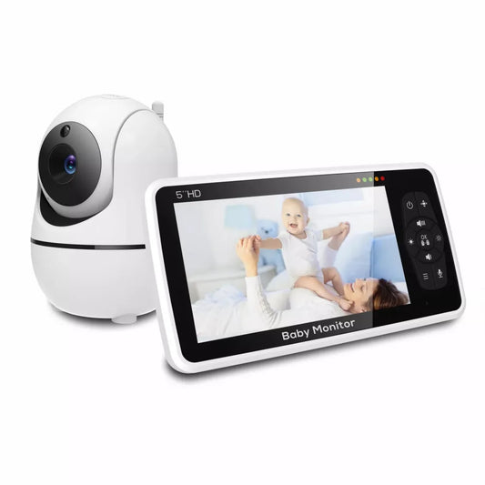 5-Inch HD Video Baby Monitor with PTZ Camera 4x Zoom & 22-Hour Battery