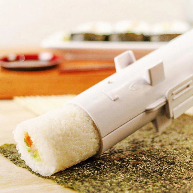 Sushi Roll Mold Maker – Push-Type Rice Ball & Seaweed Shaper Tool