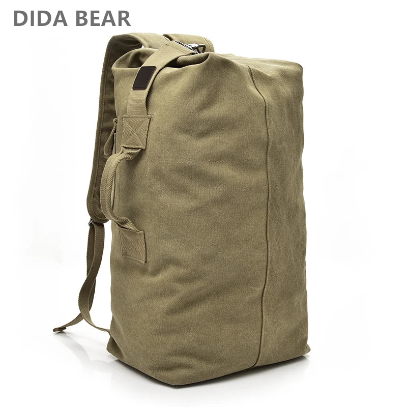 Large Canvas Travel Backpack for Men – Mountaineering Duffel Bag