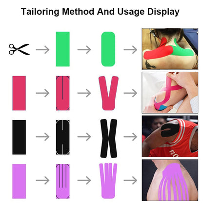 Kinesiology Tape – Waterproof Athletic Sports Tape 5m Roll