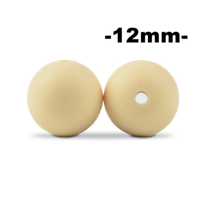 Silicone Beads 12mm Round BPA-Free – 100pcs for Teething Necklace & Pacifier Clips