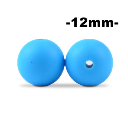 Silicone Beads 12mm Round BPA-Free – 100pcs for Teething Necklace & Pacifier Clips