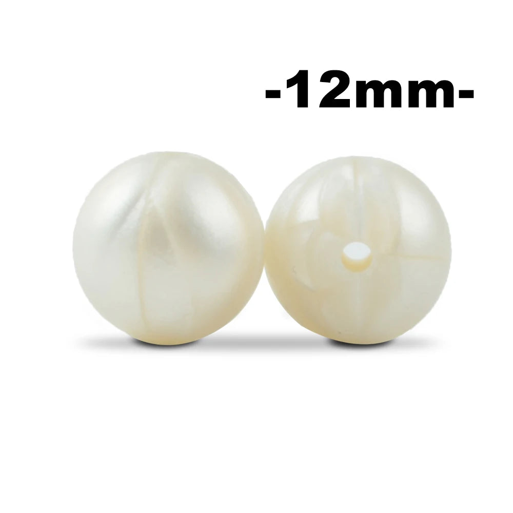 Silicone Beads 12mm Round BPA-Free – 100pcs for Teething Necklace & Pacifier Clips