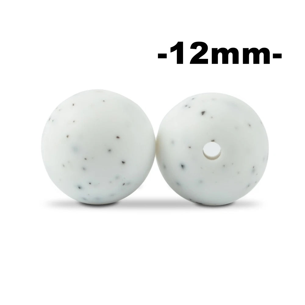 Silicone Beads 12mm Round BPA-Free – 100pcs for Teething Necklace & Pacifier Clips
