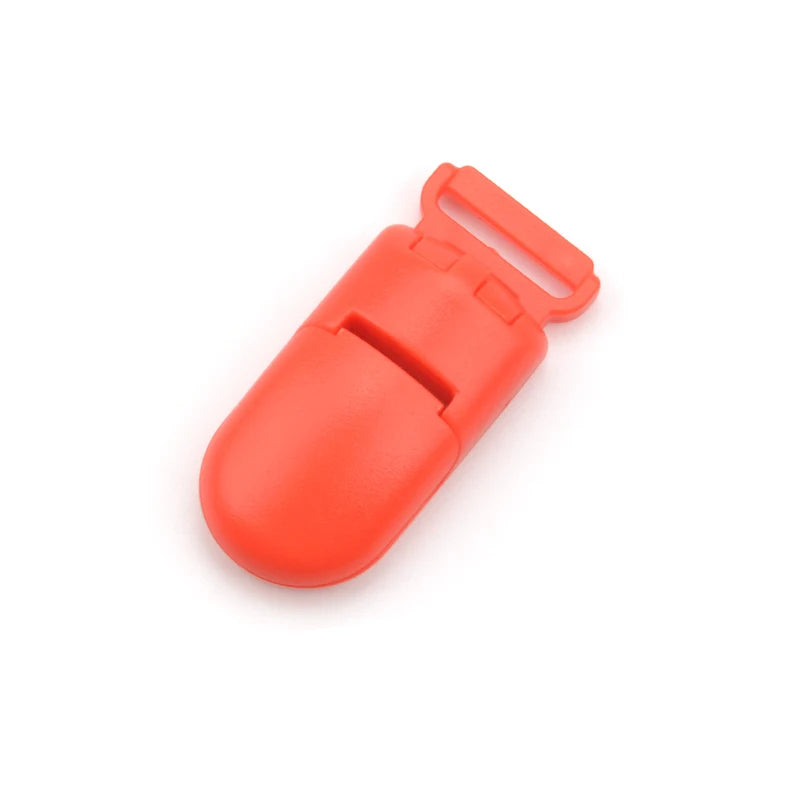 Pacifier Clip Plastic Clasps with Silicone Beads – 10 Pcs, 20mm