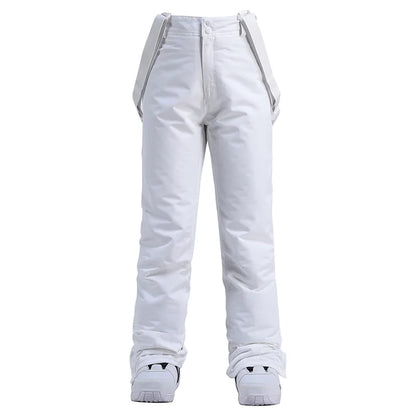 Waterproof Ski Pants with Suspenders – Windproof Snow Trousers