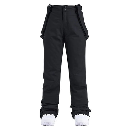 Waterproof Ski Pants with Suspenders – Windproof Snow Trousers