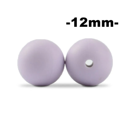 Silicone Beads 12mm Round BPA-Free – 100pcs for Teething Necklace & Pacifier Clips